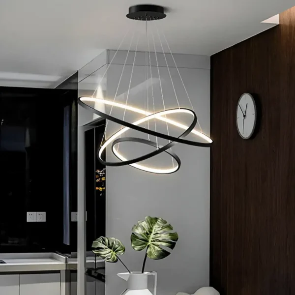modern led ring pendant light – indoor luxury chandelier