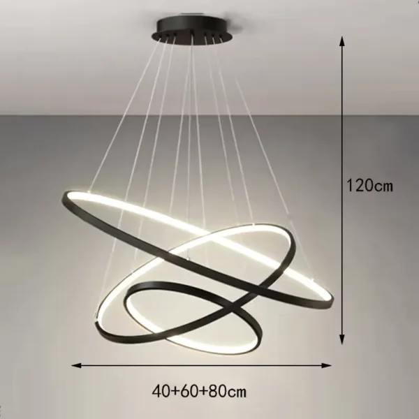 modern led ring pendant light – indoor luxury chandelier