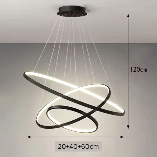 modern led ring pendant light – indoor luxury chandelier
