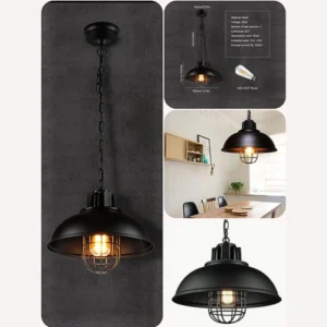 modern adjustable metal pendant light fixture black