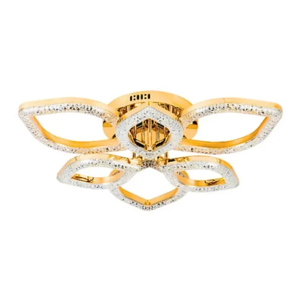 elegant leaf shape crystal led ceiling light
