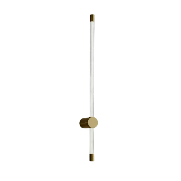 modern vertical wall lamp brass finish led