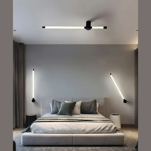 modern vertical wall lamp brass finish led