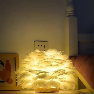 crystal led feather desk lamp nordic modern design