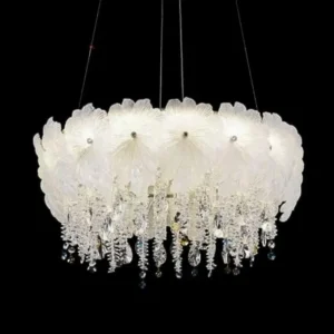 elegant lotus flower chandelier light for home & hospitality spaces