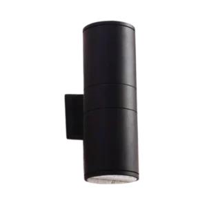 modern black cylinder outdoor wall light