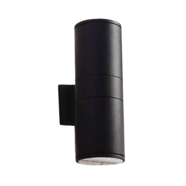 modern black cylinder outdoor wall light