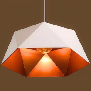 modern hexagonal metal pendant light fixture