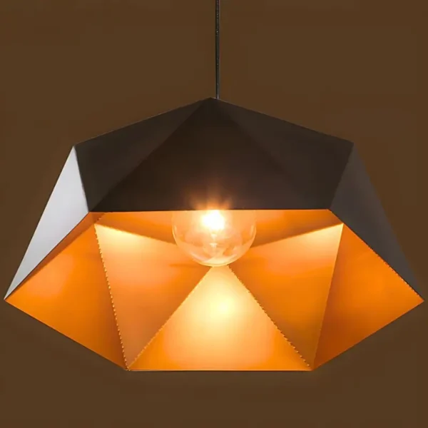modern hexagonal metal pendant light fixture