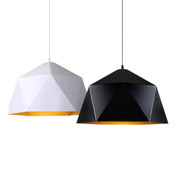modern hexagonal metal pendant light fixture