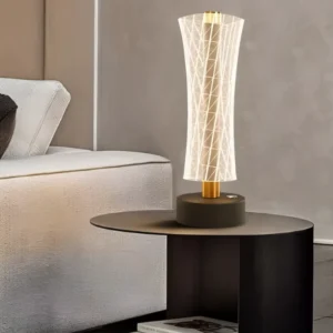 led table lamp uae | 3d acrylic shade + touch dimming — rechargeable, warm–cool light
