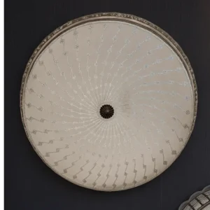 glass ceiling light uae | vintage round pattern, warm diffused glow — 3 sizes, fast delivery
