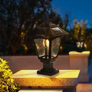 solar garden post light for outdoor decor | energy saving waterproof pillar lamp uae