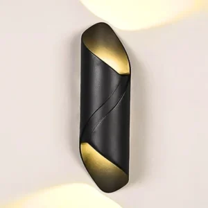 led wall light uae | up & down black–gold sconce, anti‑glare — dimmable option, fast delivery