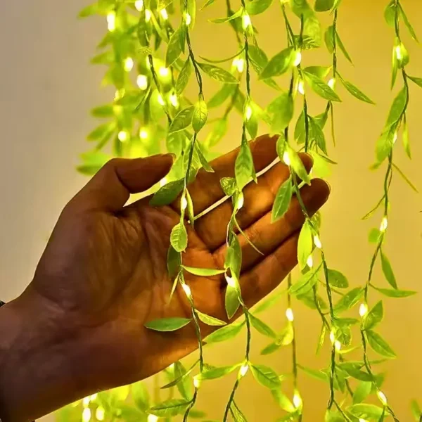 sparkly artificial curtain string lights