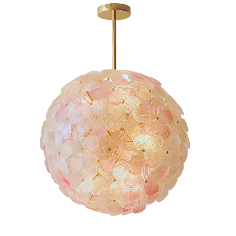 modern blue & pink crystal flower led chandelier modern blue & pink crystal flower led chandelier